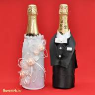 Свадебное шампанское с розами + жених