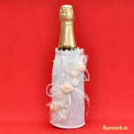 Свадебное шампанское с розами